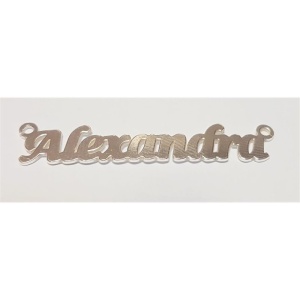 Plăcuță nume Alexandra argint 925, 40 x 9 mm - Img 2