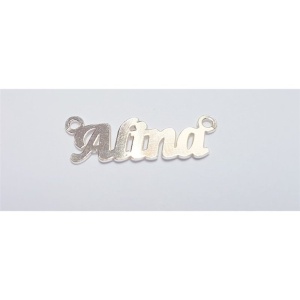 Plăcuță nume Alina argint 925, 32 x 7 mm - Img 2