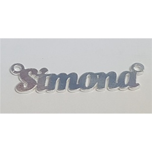 Plăcuță nume Simona argint 925 - Img 2