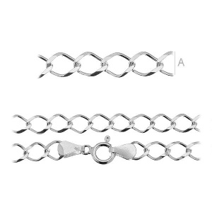 Pulsera de plata 925 19 cm, 3,70 g
