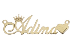 Signo de adina de plata 925 chapada en oro