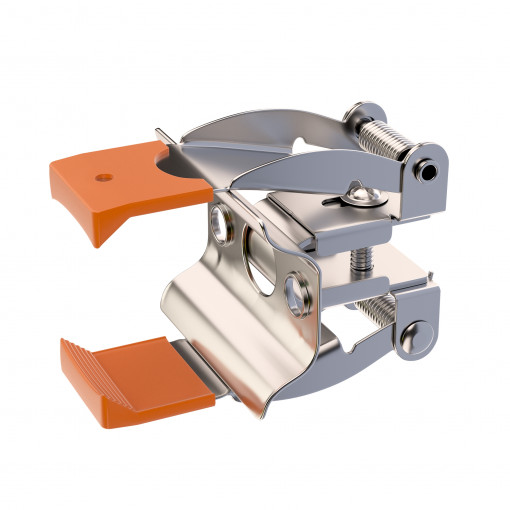 Accesoriu sina incastrata Modul fixare 1x metal argintiu