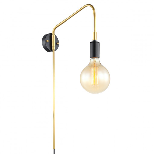 Aplica Malene 1xE27 metal negru/auriu Italux