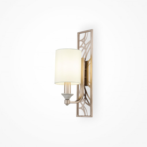 Aplica Vittoria 1xE14 metal/textile on pvc auriu/alb Maytoni