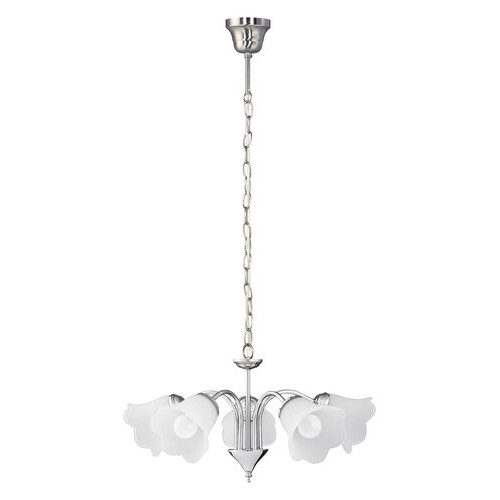Candelabru Rafaella 5xE14 metal/sticla crom/alb Rabalux RBL7245