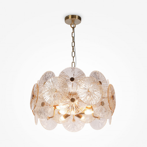 Lustra Aster 8xE14 metal/sticla auriu Maytoni