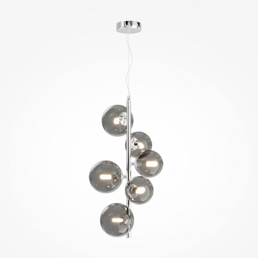 Lustra Dallas 6xG9 metal/sticla crom/fumuriu Maytoni