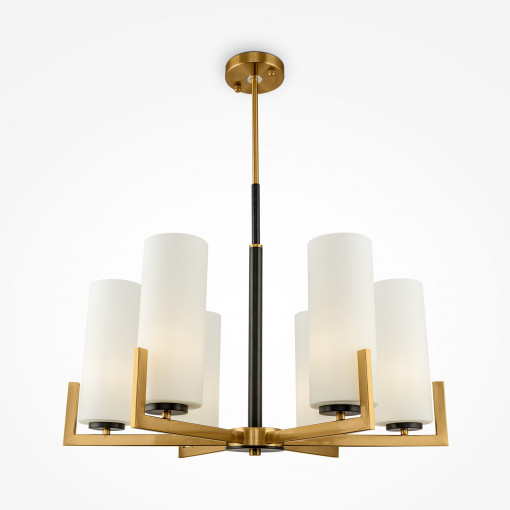 Lustra Fortano 6xE27 metal/sticla alama/alb Maytoni