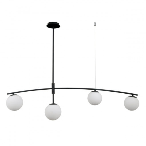 Lustra Senai 4xG9 metal/sticla negru Italux