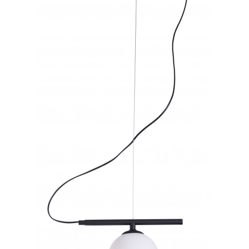 Pendul Beryl 1xE14 metal/sticla negru Aldex