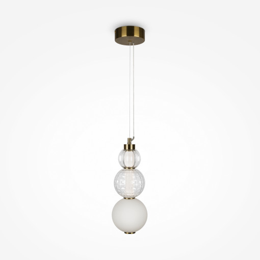 Pendul Collar LED metal/sticla/acril auriu/transparent Maytoni P069PL-L16G3K