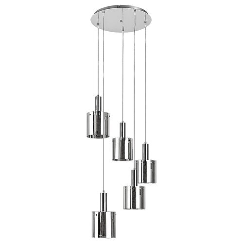 Pendul Donati 5xE27 metal/sticla crom/fumuriu Rabalux