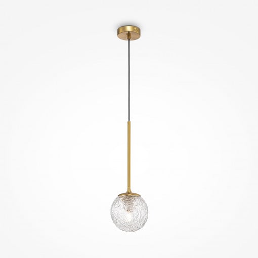 Pendul Ligero 1xE27 metal/sticla bronz/transparent Maytoni
