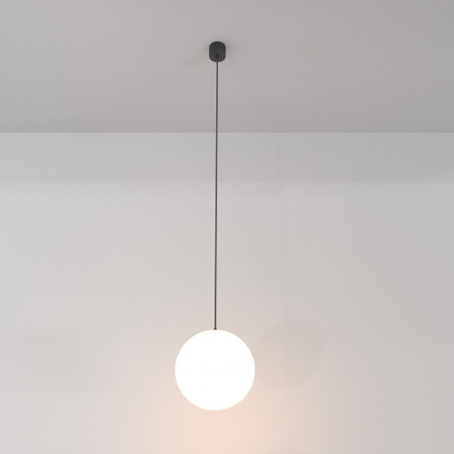 Pendul Luna LED metal negru/alb P039PL-5W4K-20-B
