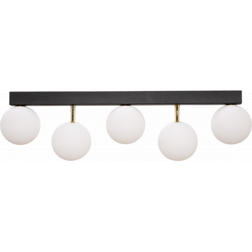 Plafoniera Ali 5xG9 metal/sticla negru/auriu Zuma Line