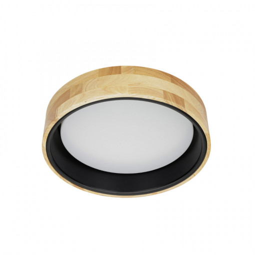 Plafoniera Campelo LED 20W 2000 lumeni metal/lemn stejar/negru Italux