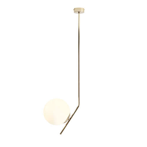 Plafoniera Gallia M 1xE27 metal/sticla auriu Aldex