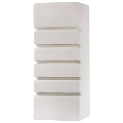Aplica Samir 1xE27 ceramica/sticla alb rectangular