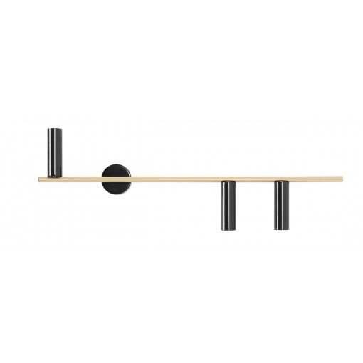Aplica Trevo R 3xGU10 metal negru/alama Aldex