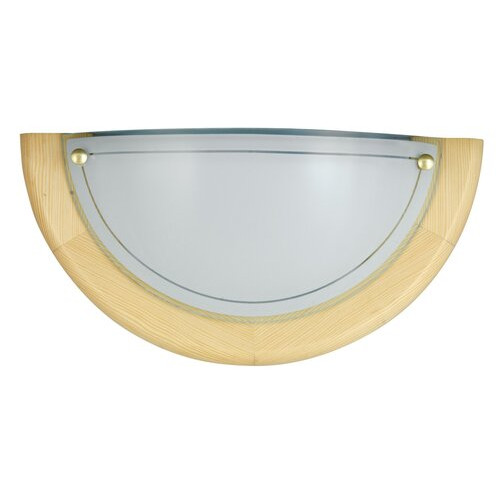 Aplica Ufo 1xE27 metal/lemn/sticla natur/alb Rabalux