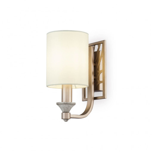 Aplica Vittoria 1xE14 metal/textil bronz/alb Maytoni