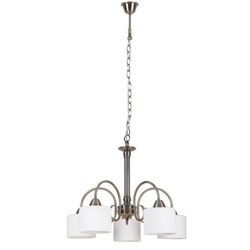 Candelabru Edith 5xE27 metal/sticla bronz/alb Rabalux