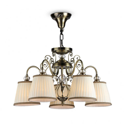 Candelabru Vintage metal/textil bronz/crem Maytoni