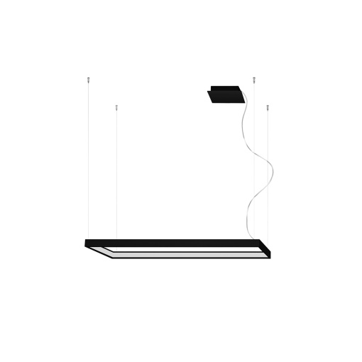 Lustra Tuula LED 4000K 5757LM metal negru rectangular