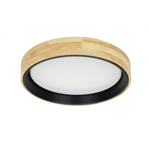 Plafoniera Campelo LED 25W 2500 lumeni metal/lemn stejar/negru Italux