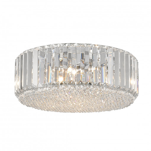Plafoniera Prince 5xG9 metal/cristal argintiu Zuma Line