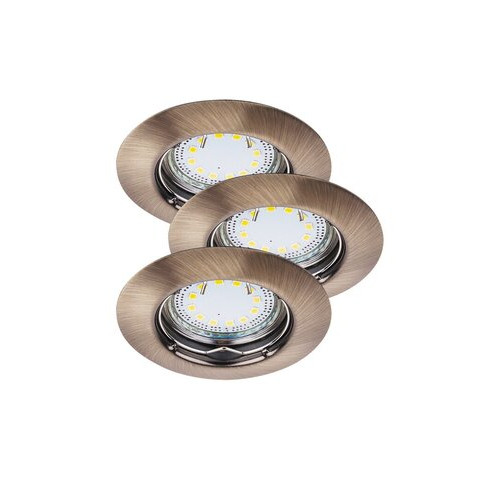 Set 3 spoturi incastrate Lite 3xGU10 metal/acril bronz Rabalux RBL1048