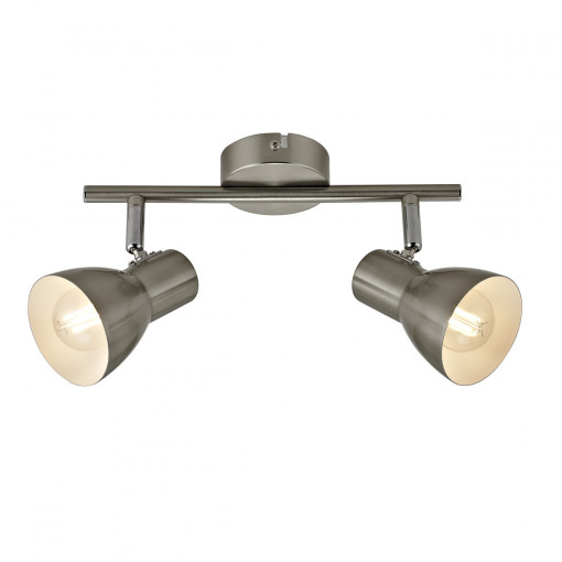 Spot bara Riado 2xE14 metal nichel satinat Italux