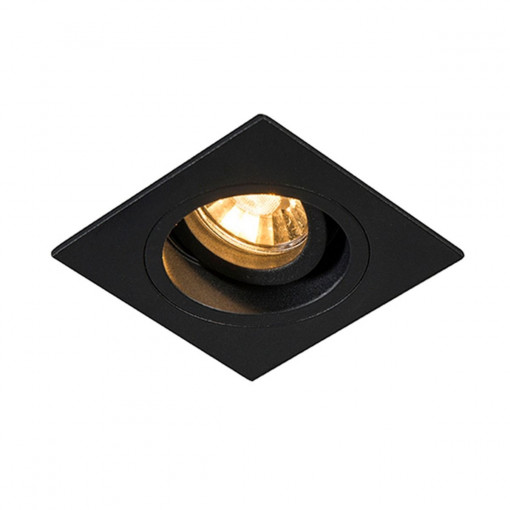 Spot incastrat Chuck 1xGU10 metal negru patrat Zuma Line