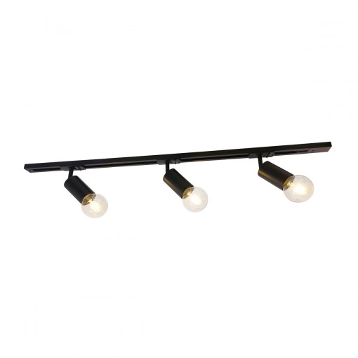 Spot sina Marvi TR Dolores 3xE27 metal/acril negru mat Italux