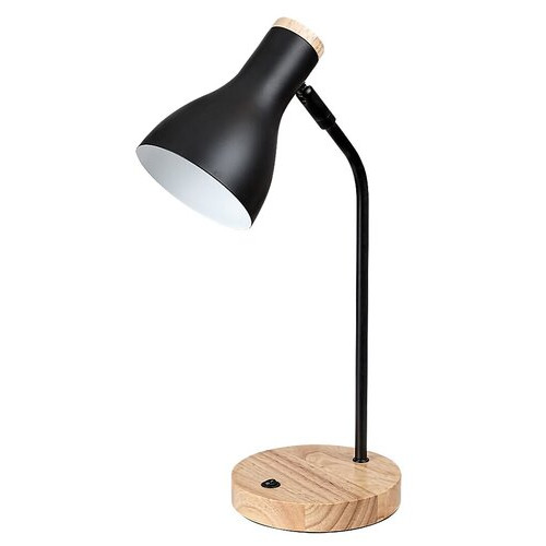 Veioza Ferb 1xE14 metal/lemn negru Rabalux