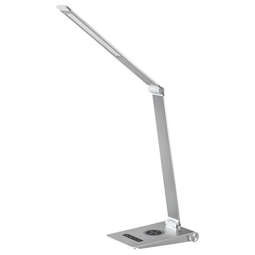 Veioza Nilfgard LED 13W metal/lemn/ratan argintiu/alb Rabalux