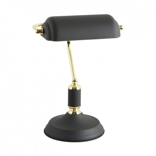 Veioza Roma 1xE27 metal negru/auriu/alb Zuma Line A2048-BK