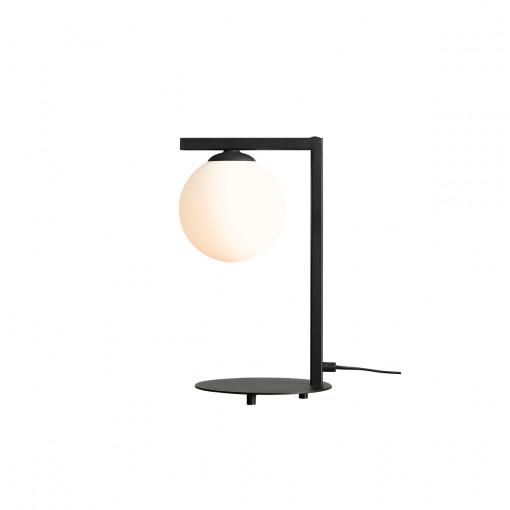 Veioza Zac 1xE14 metal/sticla negru Aldex