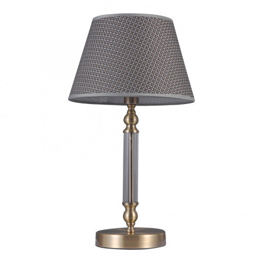Veioza Zanobi 1xE14 metal/sticla/textil bronz antichizat Italux