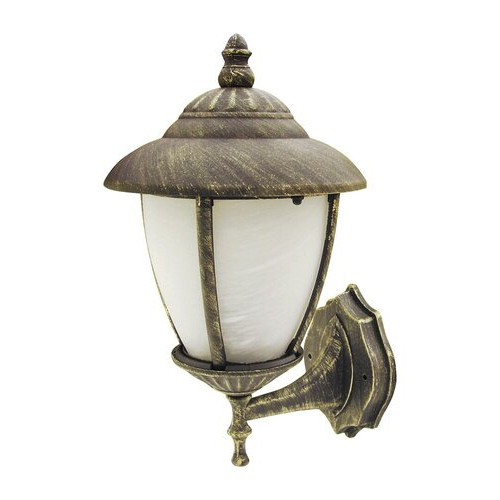 Aplica exterior Madrid 1xE27 metal/sticla auriu antichizat/alb Rabalux RBL8477