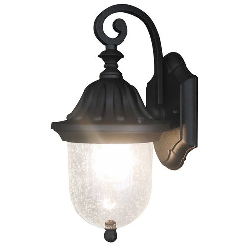 Aplica exterior Sydney 1xE27 metal/sticla negru Rabalux