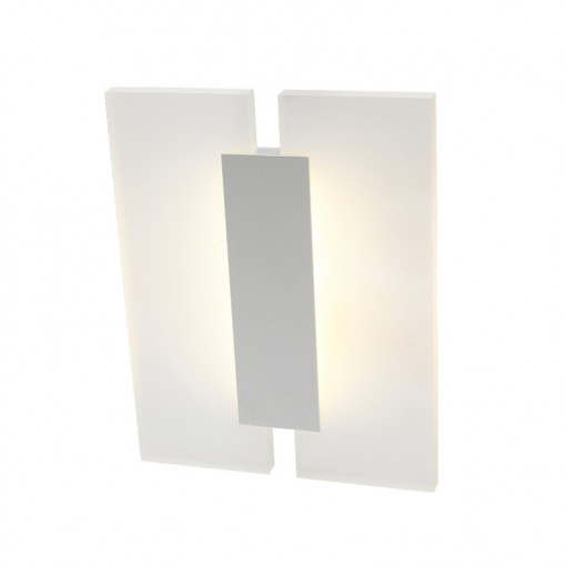 Aplica Jacob LED 12W 840 lumeni metal/acril alb sablat Italux