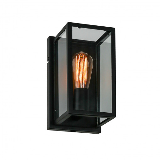 Aplica Laverno 1xE27 metal/sticla negru mat Italux