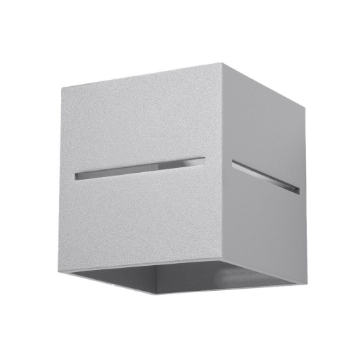 Aplica Lobo 1xG9 metal gri patrat