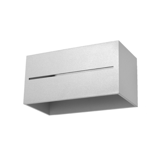 Aplica Lobo 2xG9 metal gri rectangular