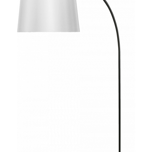 Lampadar Kalaiya 1xE27 metal/textil negru/alb Zuma Line