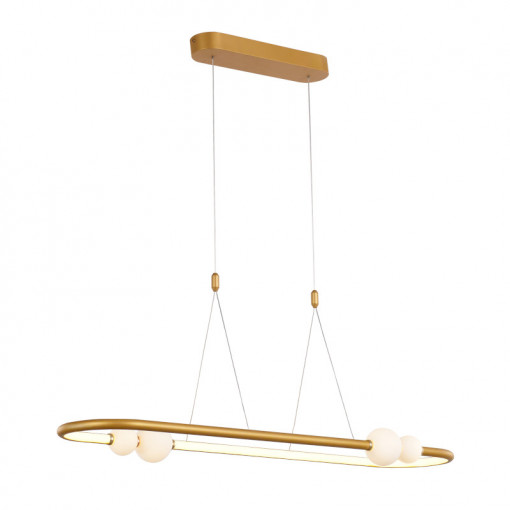 Lustra Lozanna LED 44W 2640 lumeni metal/sticla bronz antichizat Italux