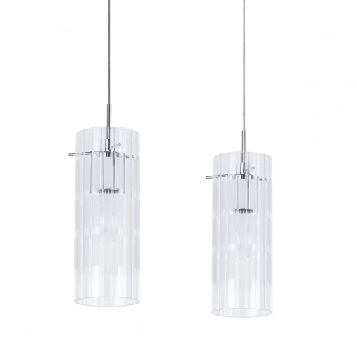 Lustra Max 2xE27 metal/sticla crom Italux