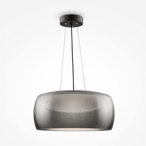 Lustra Solen LED metal/sticla negru/fumuriu Maytoni