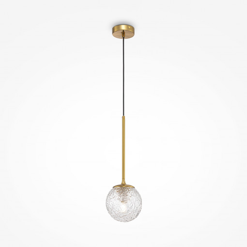 Pendul Ligero 1xE27 metal/sticla alama/transparent Maytoni